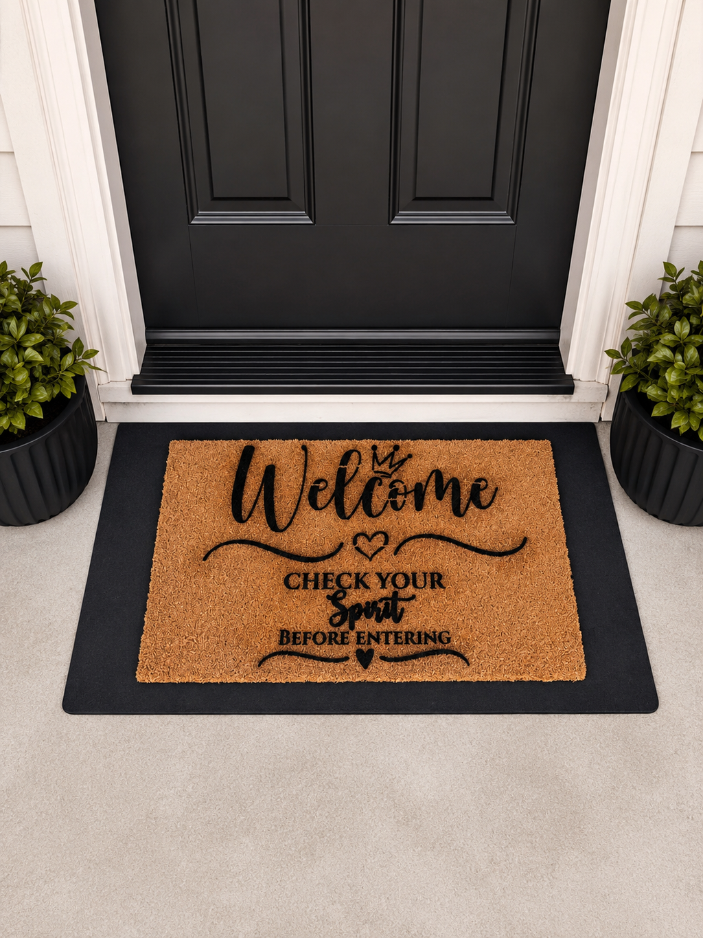 Welcome – Check Your Spirit Before Entering Doormat