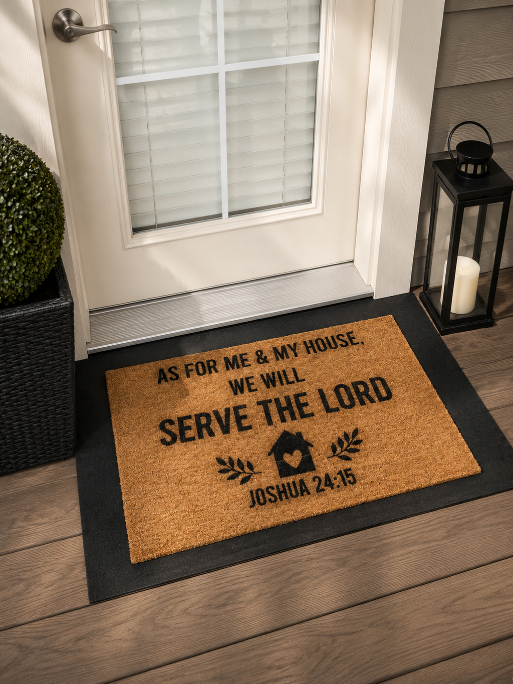 As For Me and My House Doormat
Joshua 24:15