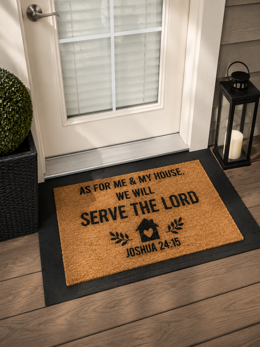 As For Me and My House Doormat
Joshua 24:15