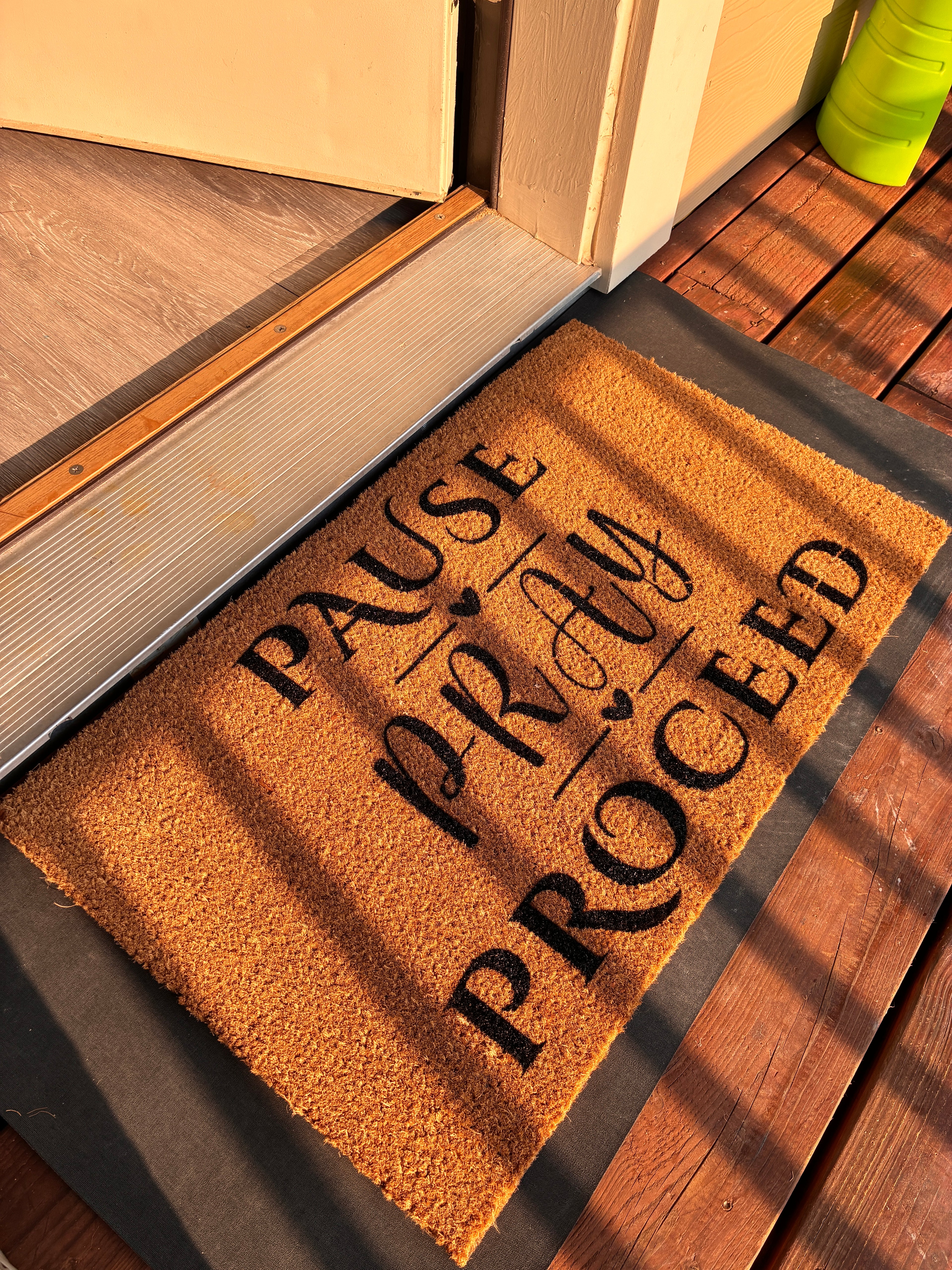 Pause Pray Proceed Doormat