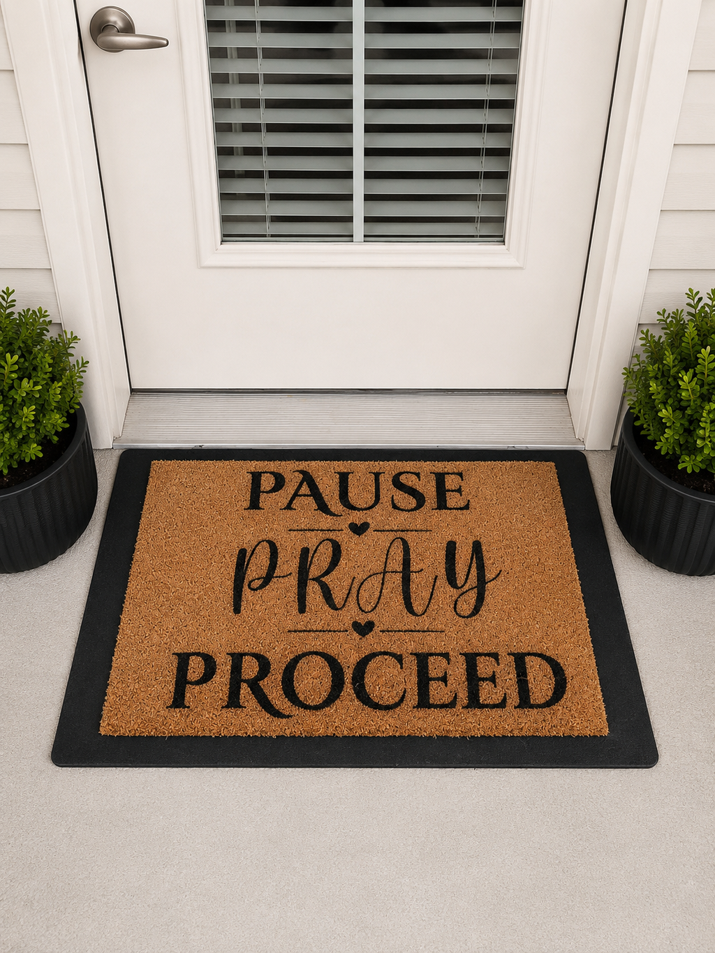 Pause Pray Proceed Doormat