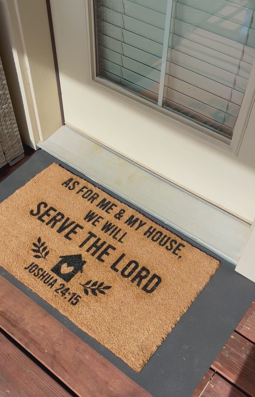 As For Me and My House Doormat
Joshua 24:15